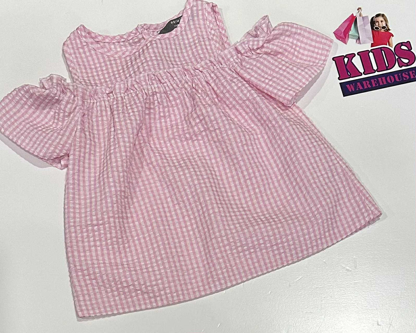 Primark Pink & White Top Size 5-6