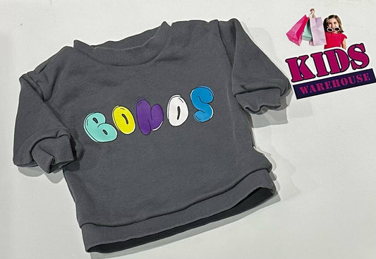 Bonds Grey Jumper With “Bonds” Print Size 000