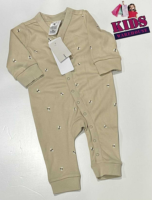 New Target Cream Jumpsuit With Bee Pattern Size 00