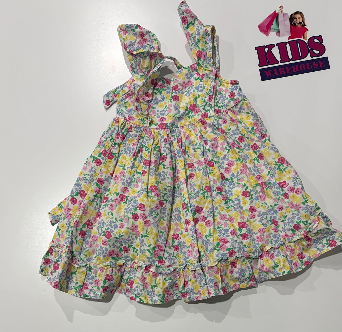 F&F White, Floral Print Dress Size 2