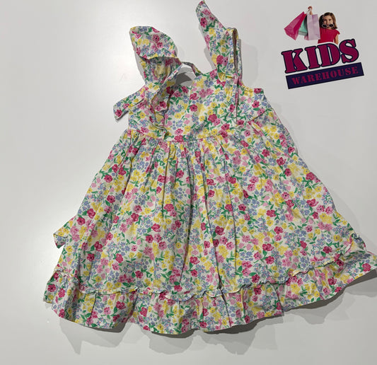 F&F White, Floral Print Dress Size 2