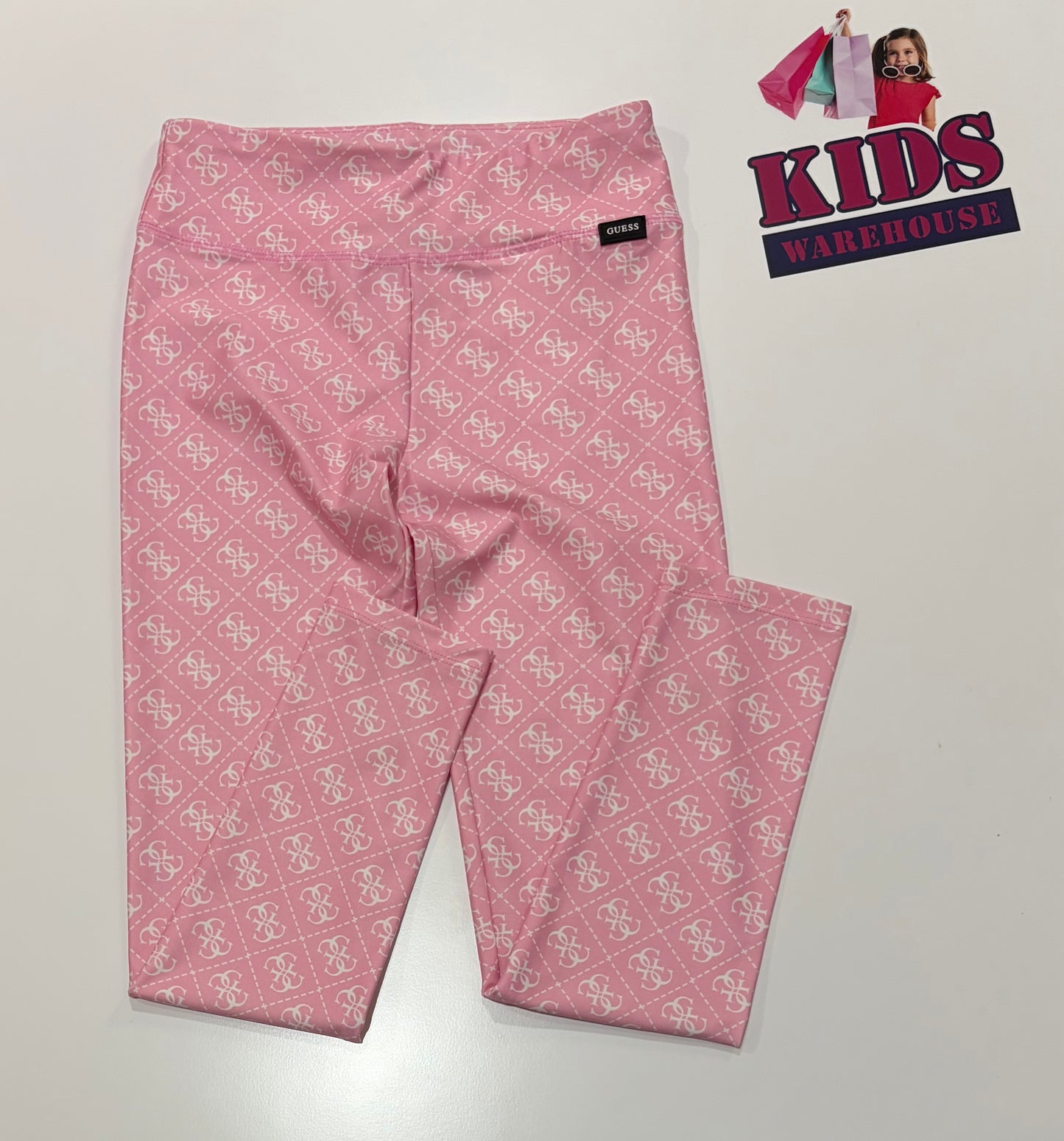 Guess Pink, Logo Print Pants Size 8