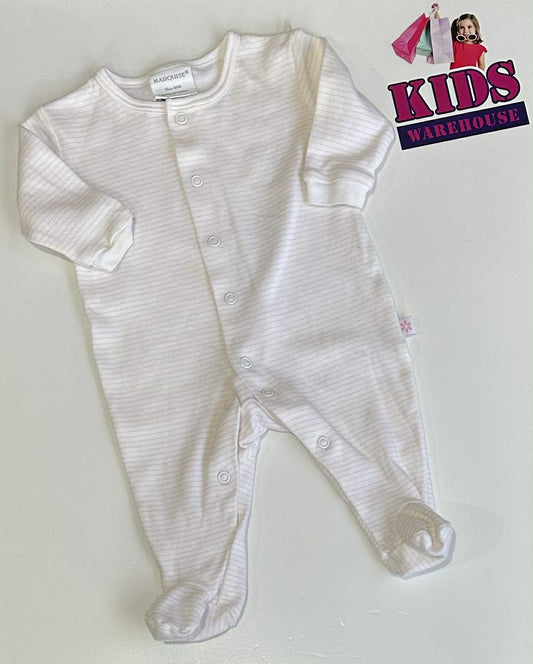 Marquise White & Pink Jumpsuit Size 000