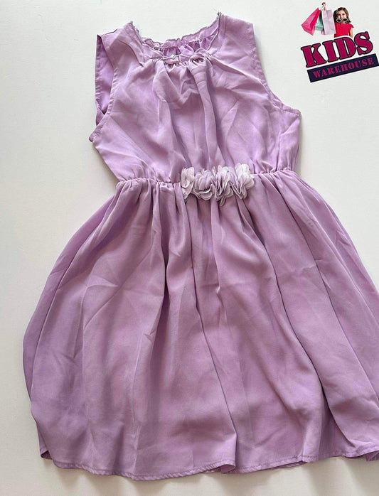 Lilac Sleeveless Flower Flow Dress Size 7