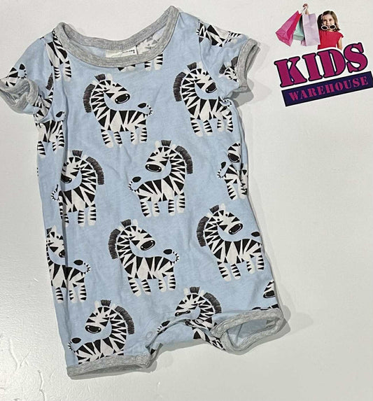Peter Alexander Blue Bodysuit With Zebra Pattern Size 0