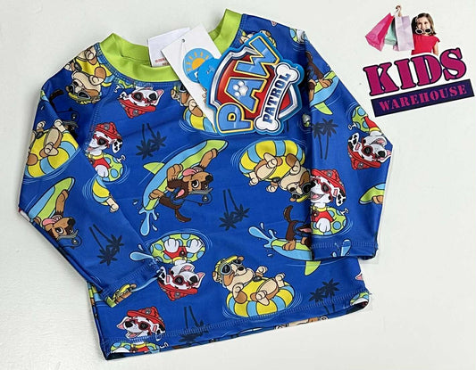 New Paw Patrol Blue Swim Top Size 1