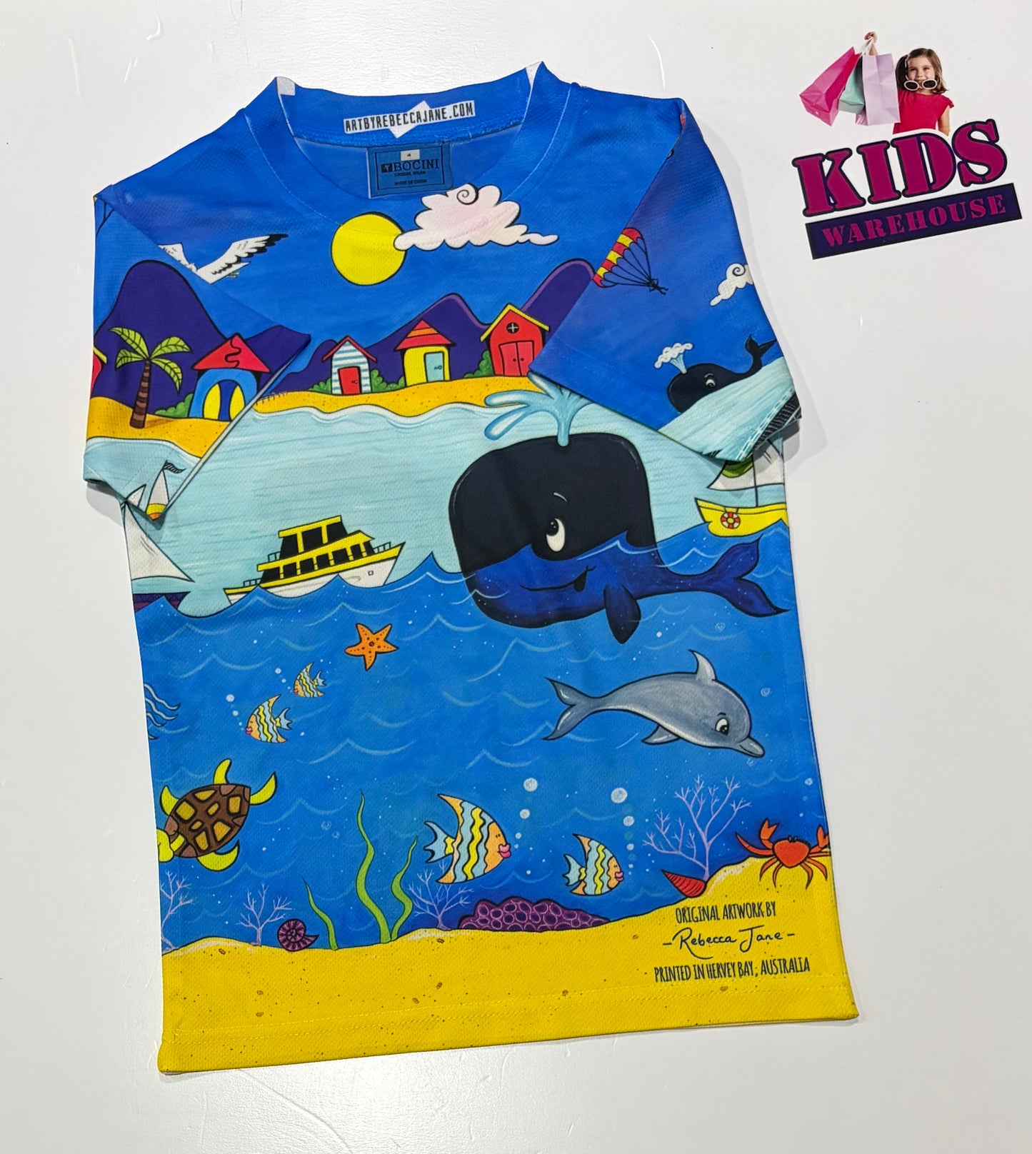 Bocini Beach Print Top Size 4