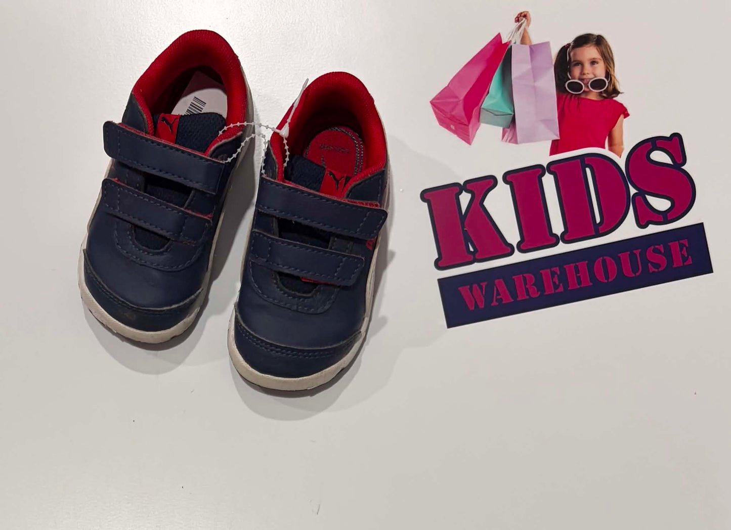 Puma Blue, Red, White Runners Size US5/UK4 (Child)