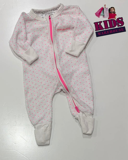 Bonds White & Pink Wondersuit Size 000