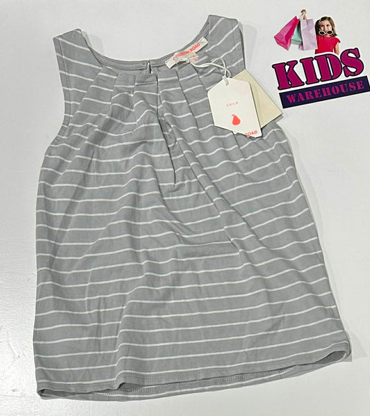 New Country Road Grey & White Singlet Size 4