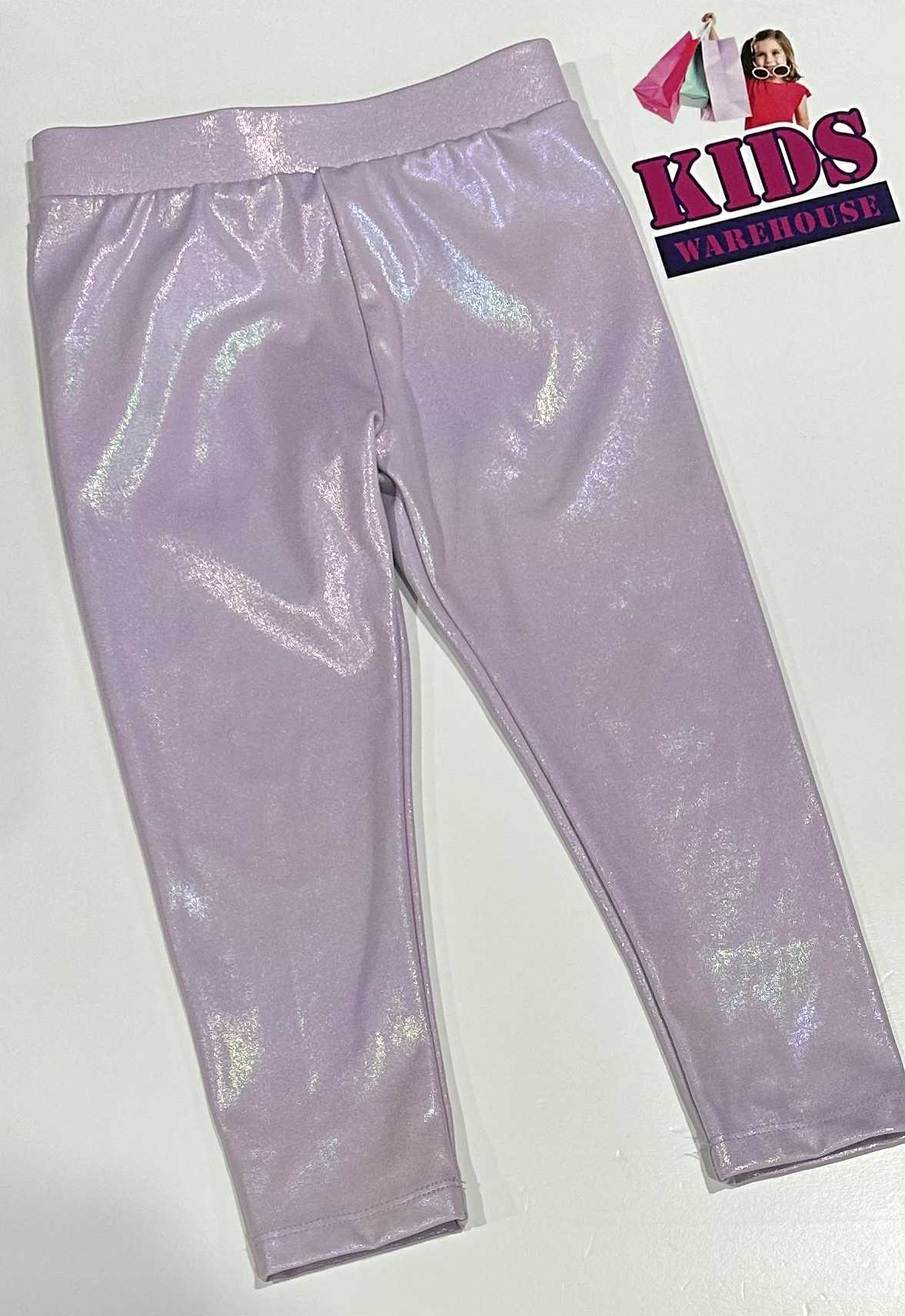 K-D Purple Holographic Glitter Pants Size 3
