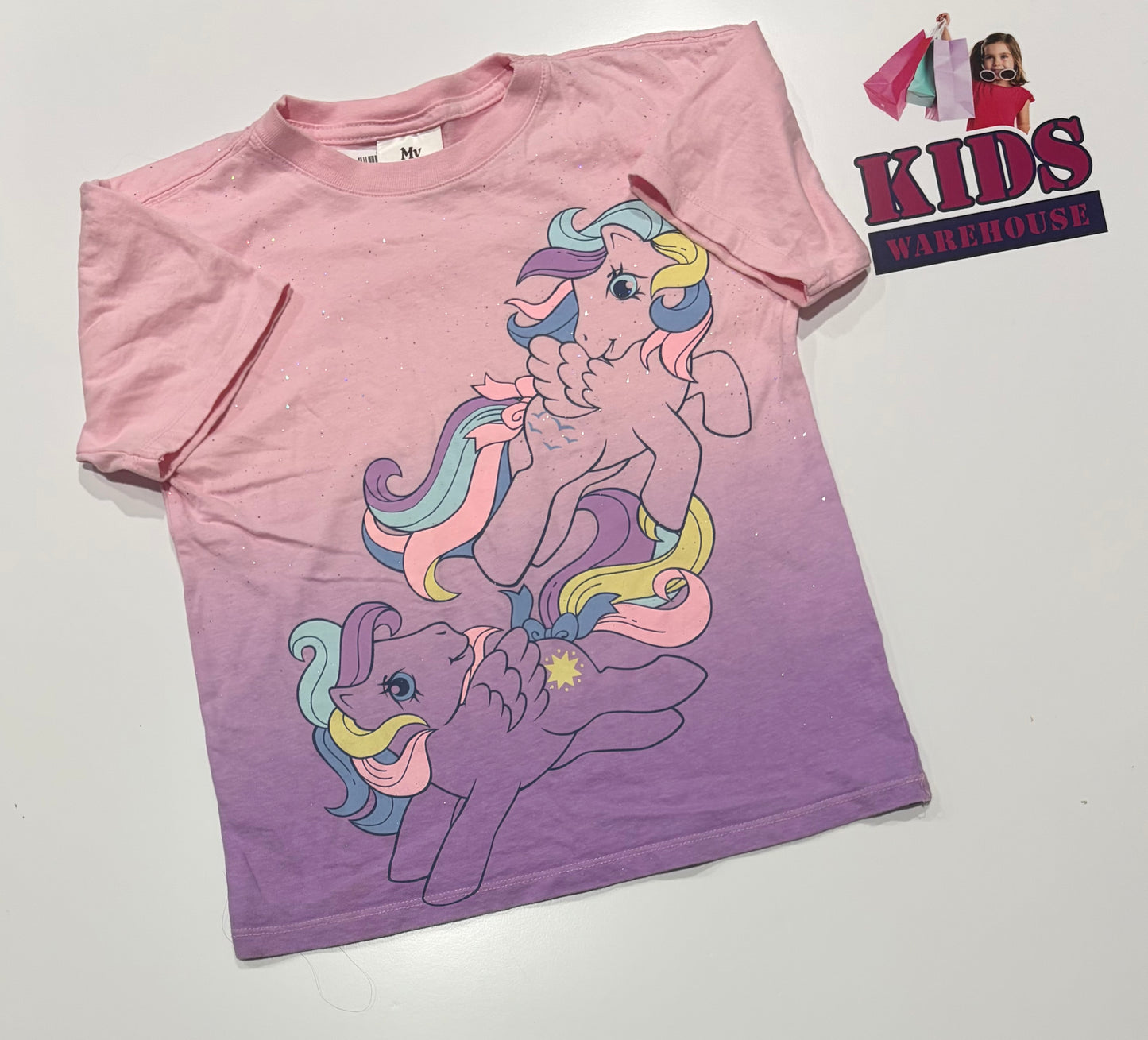 Cotton On x My Little Pony Purple, Pink, Pony Print Top Size 6