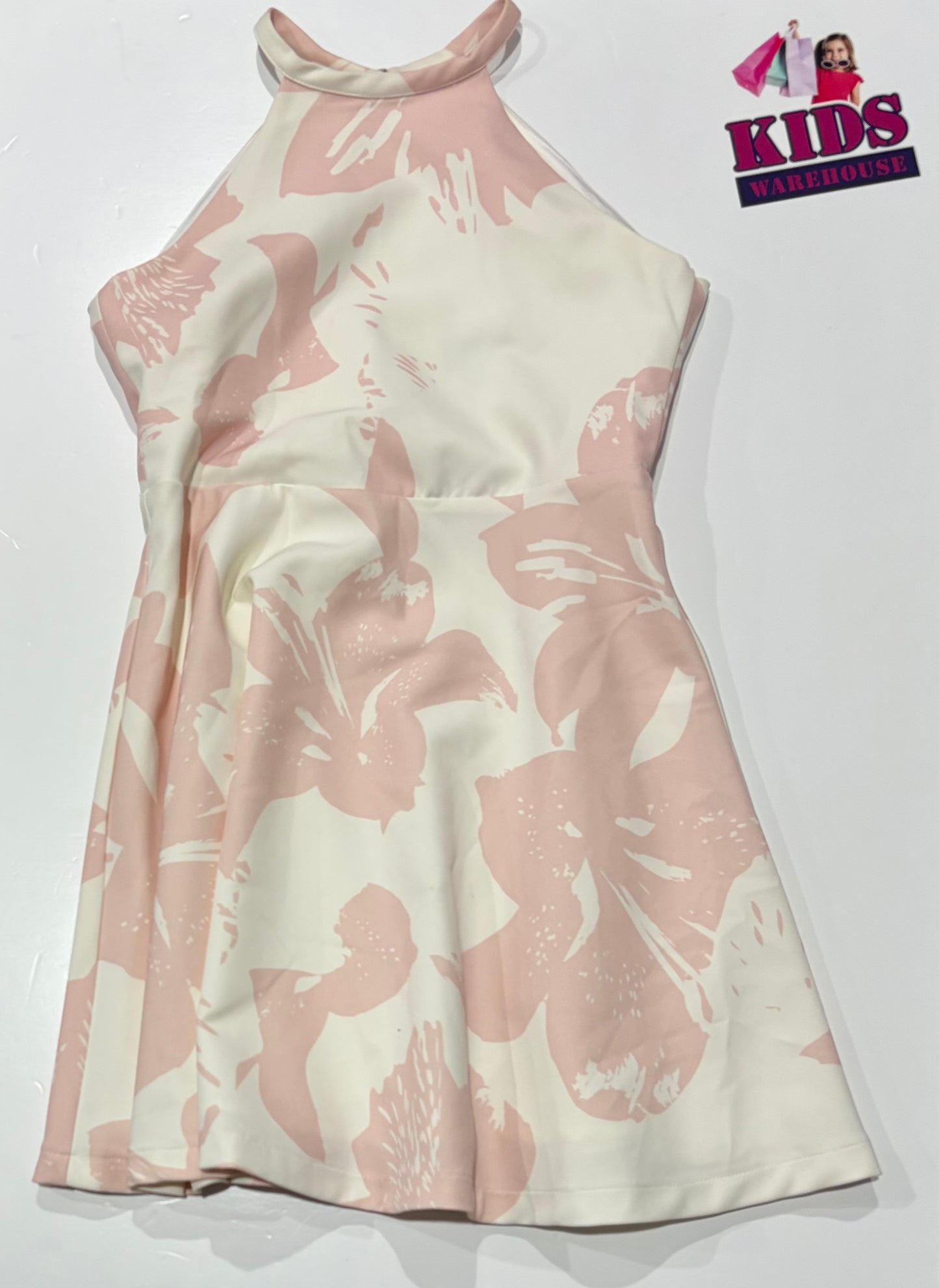 Bardōt Junior White, Pink Floral Print Dress Size 10