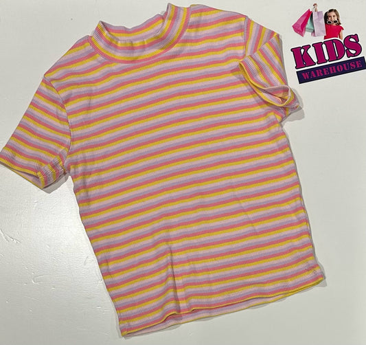 K-D Pink & White Top Size 12