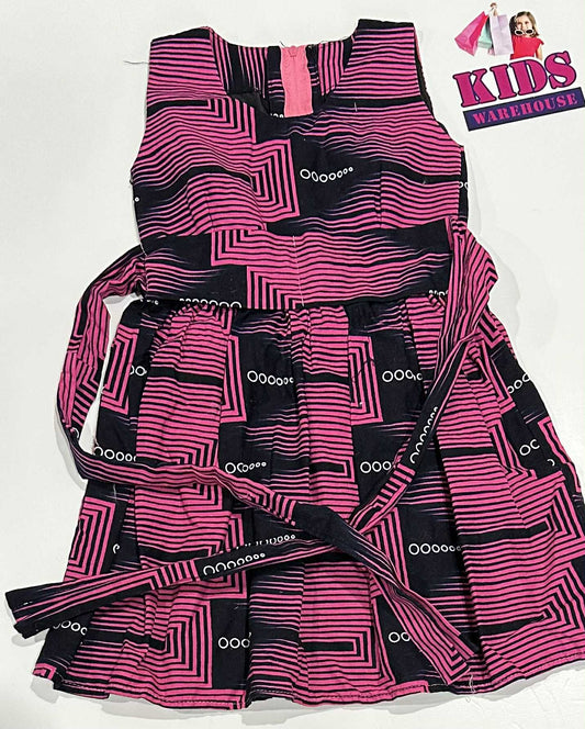 Pink & Black Pattern Dress Size 6