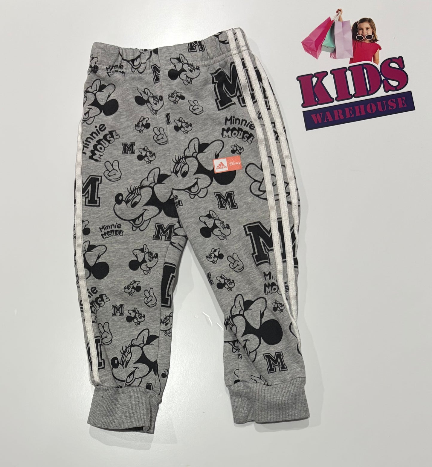 Adidas Grey Minnie Mouse Print Pants Size 1