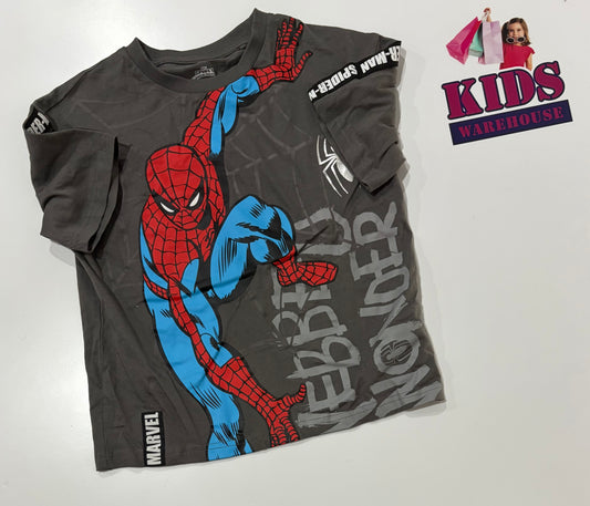Marvel Spiderman Grey, Character Print Top Size 6