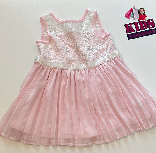 Origami Pink with White Lace Dress Size 0