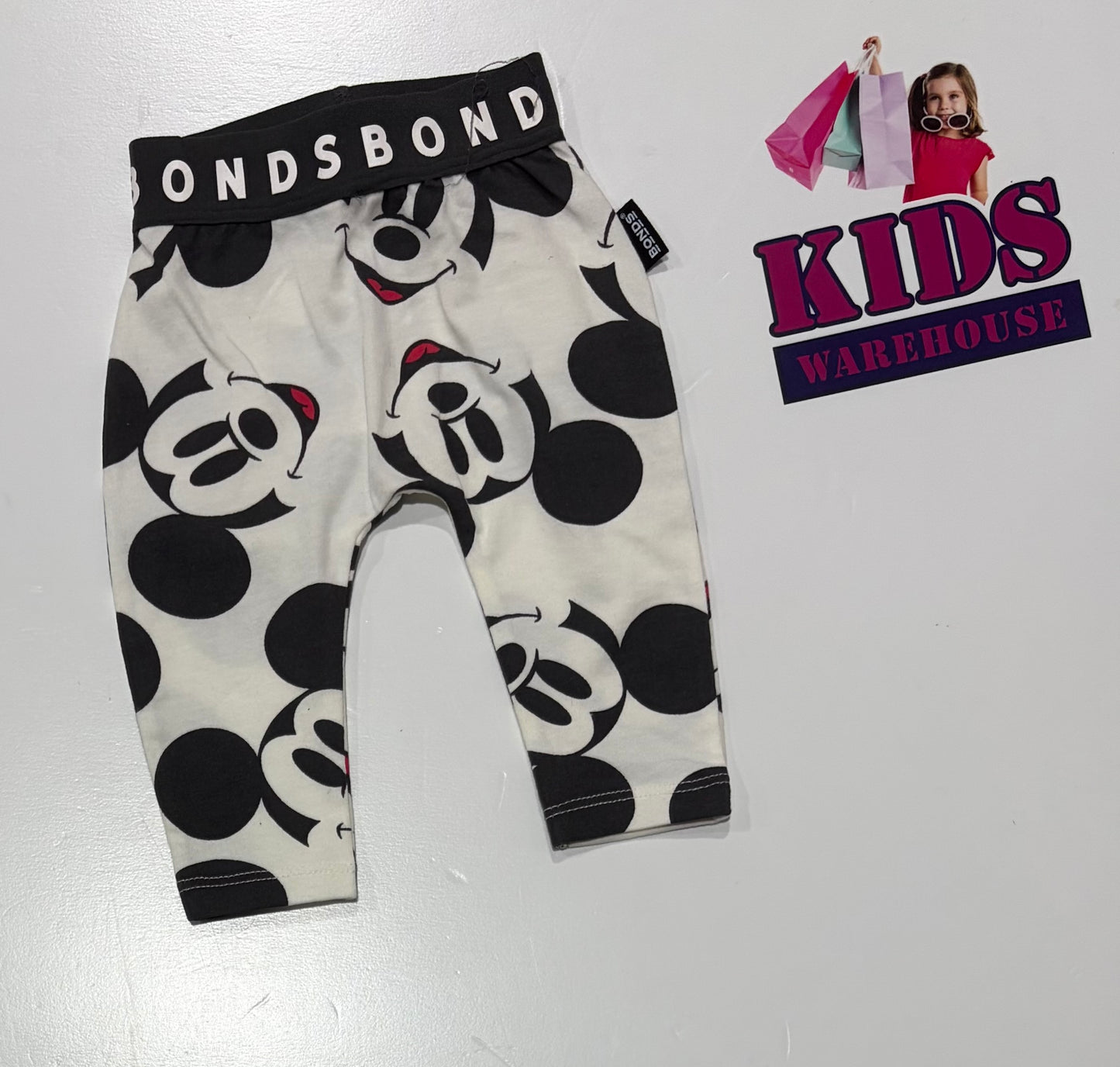 Disney X Bonds White, Mickey Mouse Print Pants Size 0000