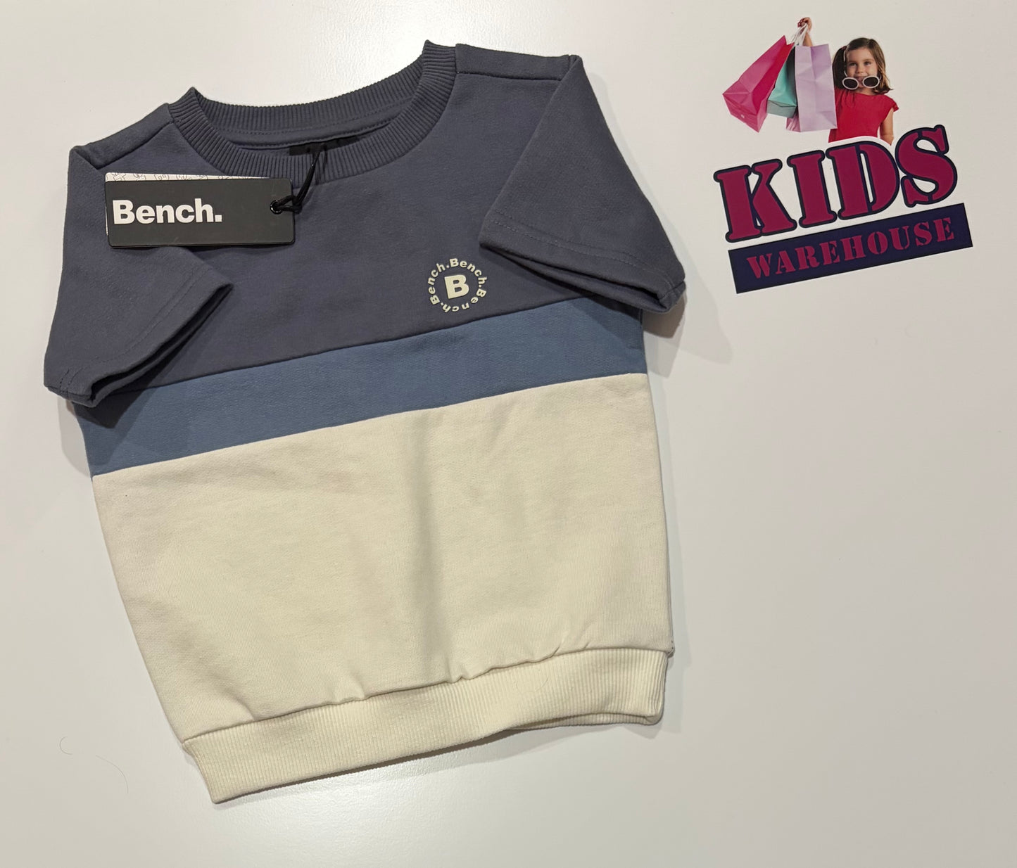 Not Used Bench Dark Blue, White 3 Tone Top Size 2