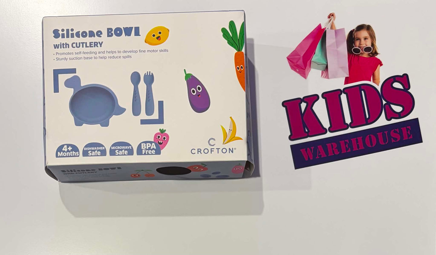 Crofton Silicone Bowl & Cutlery Set