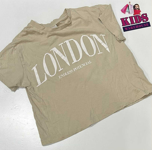 Zara Cream Top With “London” Print Size 11