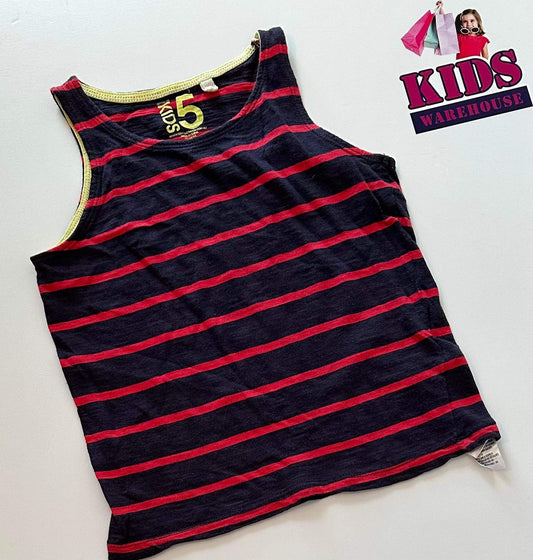 Cotton On Black & Red Striped Tank Top Size 5