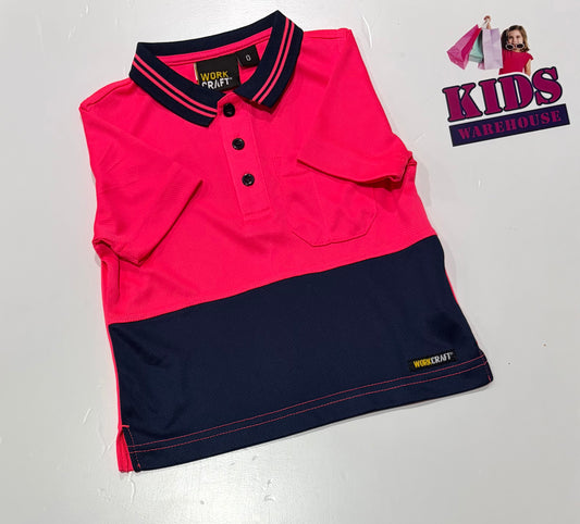 Work Craft Pink Hi Vis, Grandpa's Apprentice Print Top Size 0