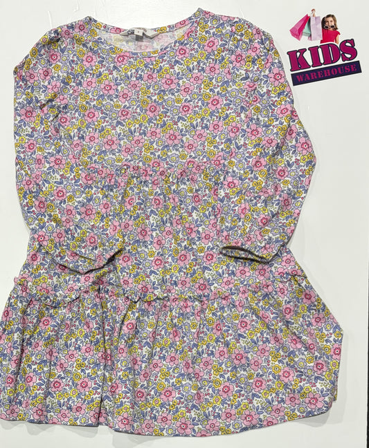 Milkshake White, Pink, Blue Flower Print Dress Size 7