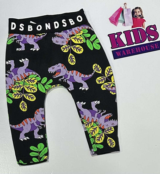 Bonds Black Pants With Dinosaur Pattern Size 000