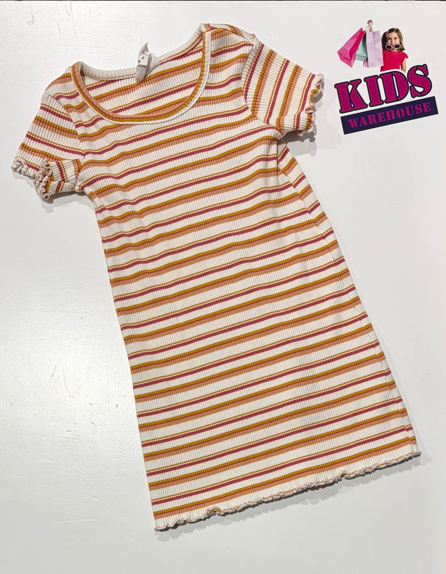 Eve’s Sister White, Yellow & Red Striped Top Size 4