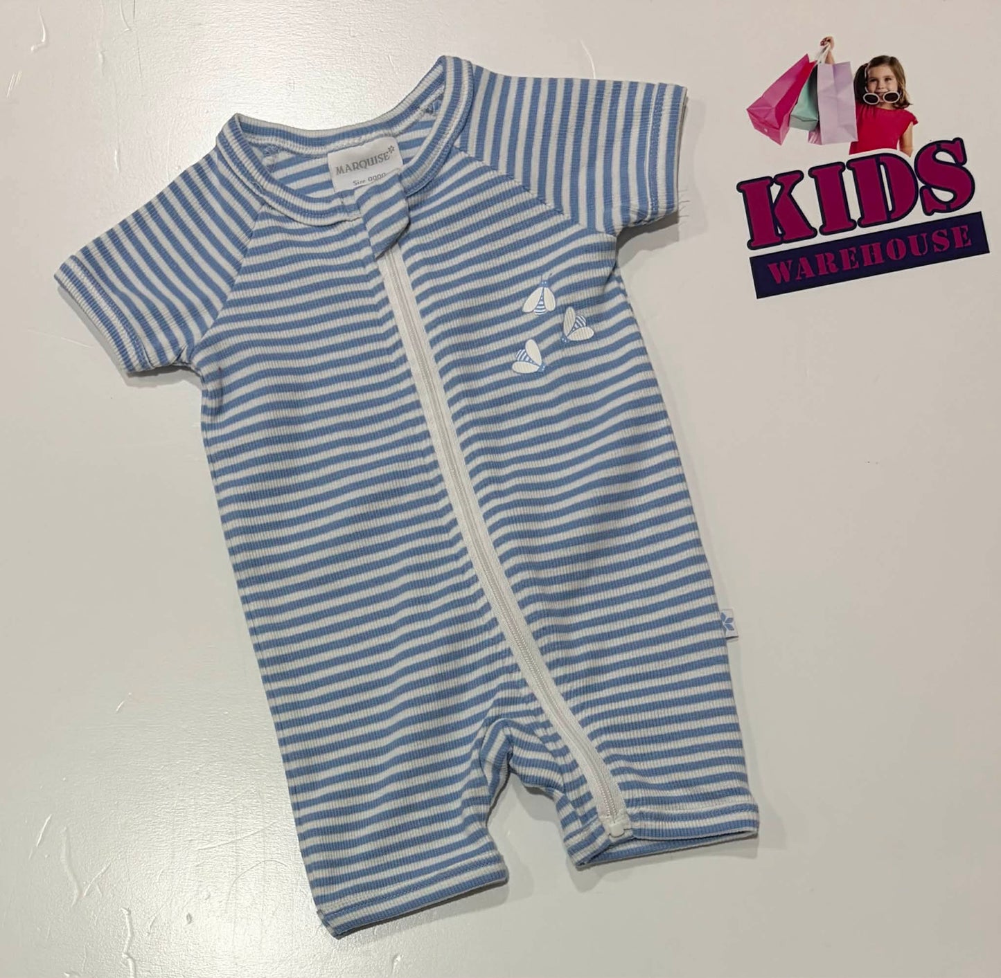 Marquise Blue & White Bodysuit Size 0000