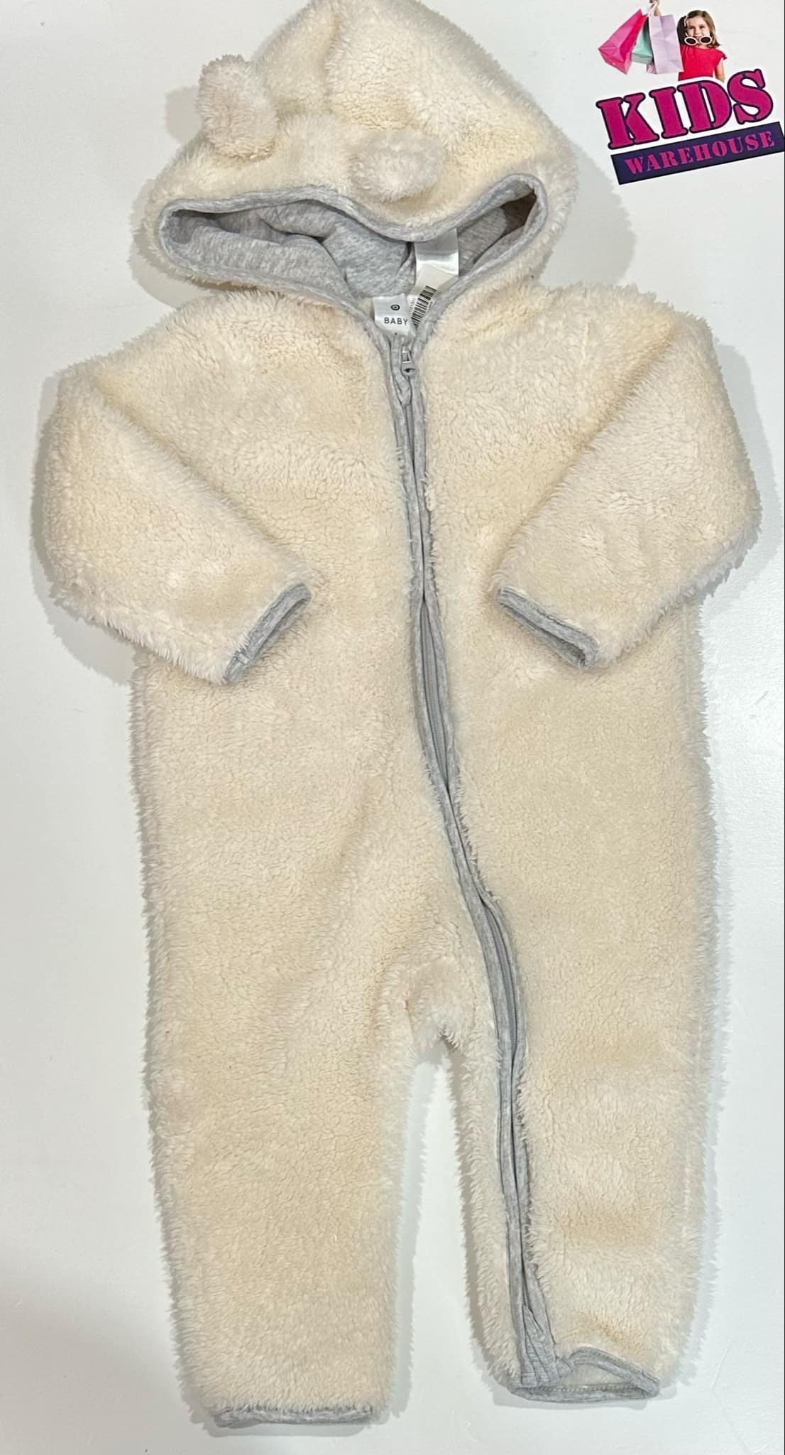 Target White Fluffy Jumpsuit Size 1