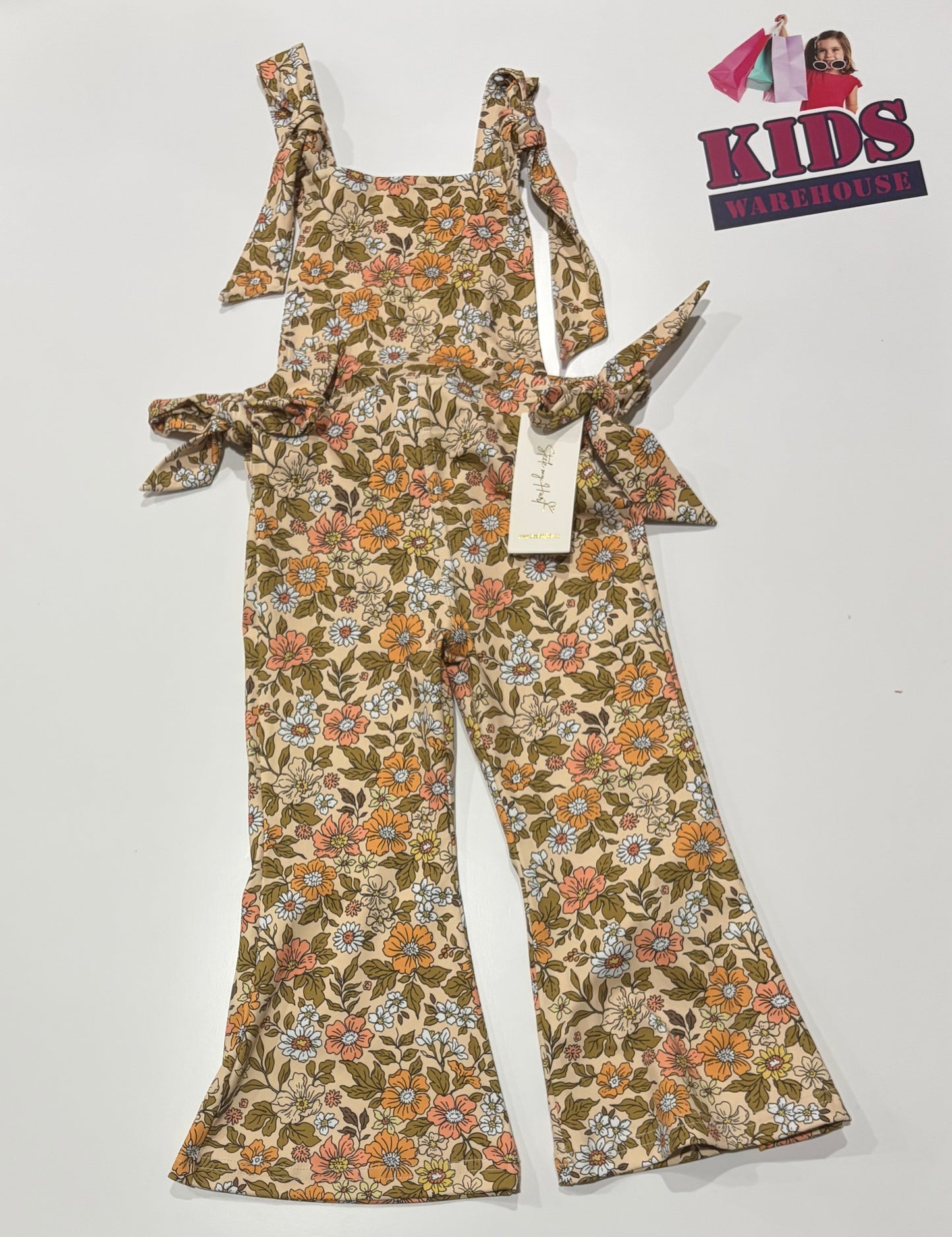 Not Used Steele My Hart Yellow, Floral Print Jumpsuit Size 2