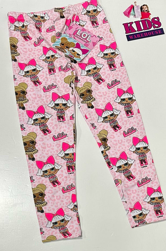 New LOL Surprise Pink Pants With LOL Character Pattern Size 6