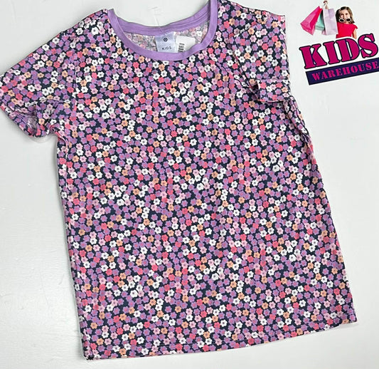 Target Purple Top With Flower Pattern Size 6