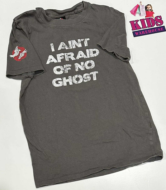 Ghost Busters Grey Top With “I Ain’t Afraid Of No Ghost” Print Size 12