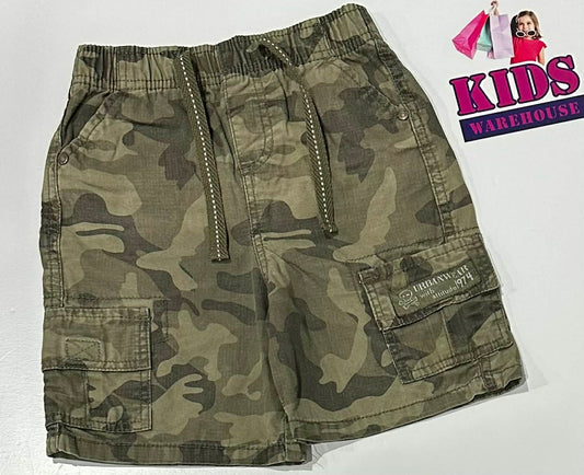 Emerson Junior Green Camouflage Shorts Size 2