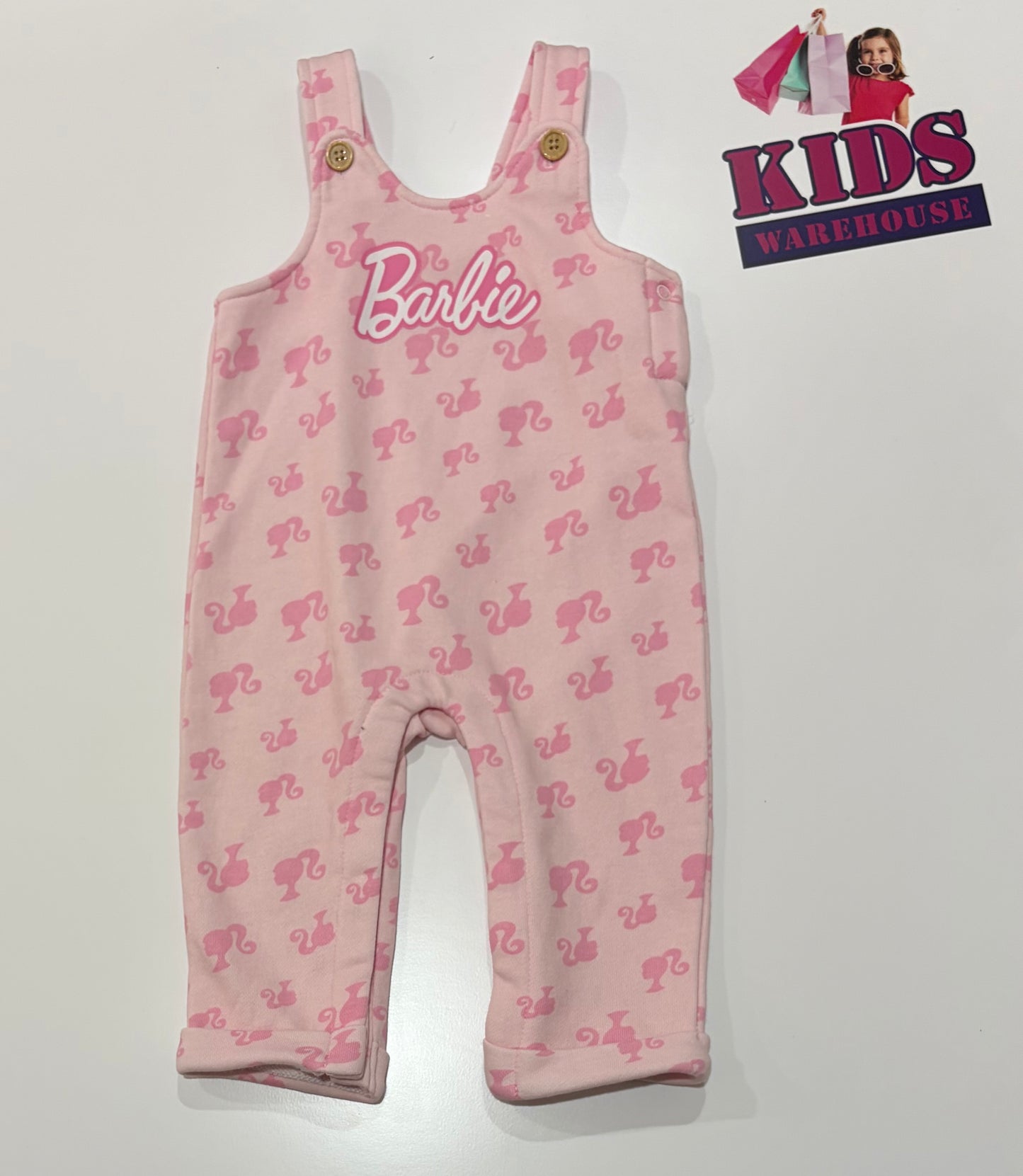 Barbie Pink Overalls Size 0