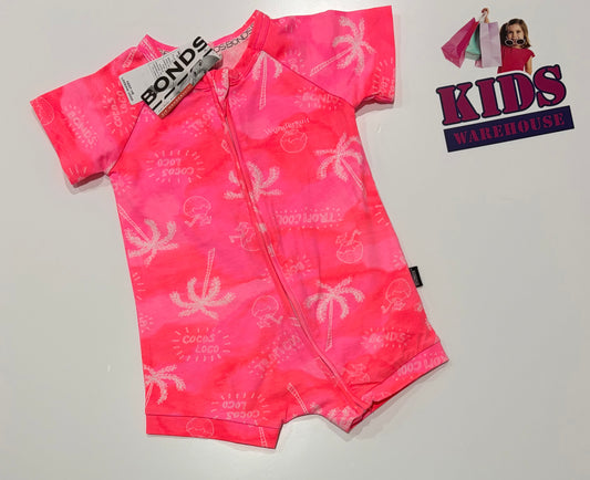 Not Used Bonds Pink, Palm Tree Print Jumpsuit Size 1