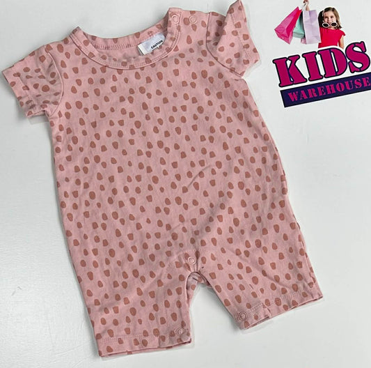 Cotton On Pink Bodysuit With Dot Pattern Size 0000