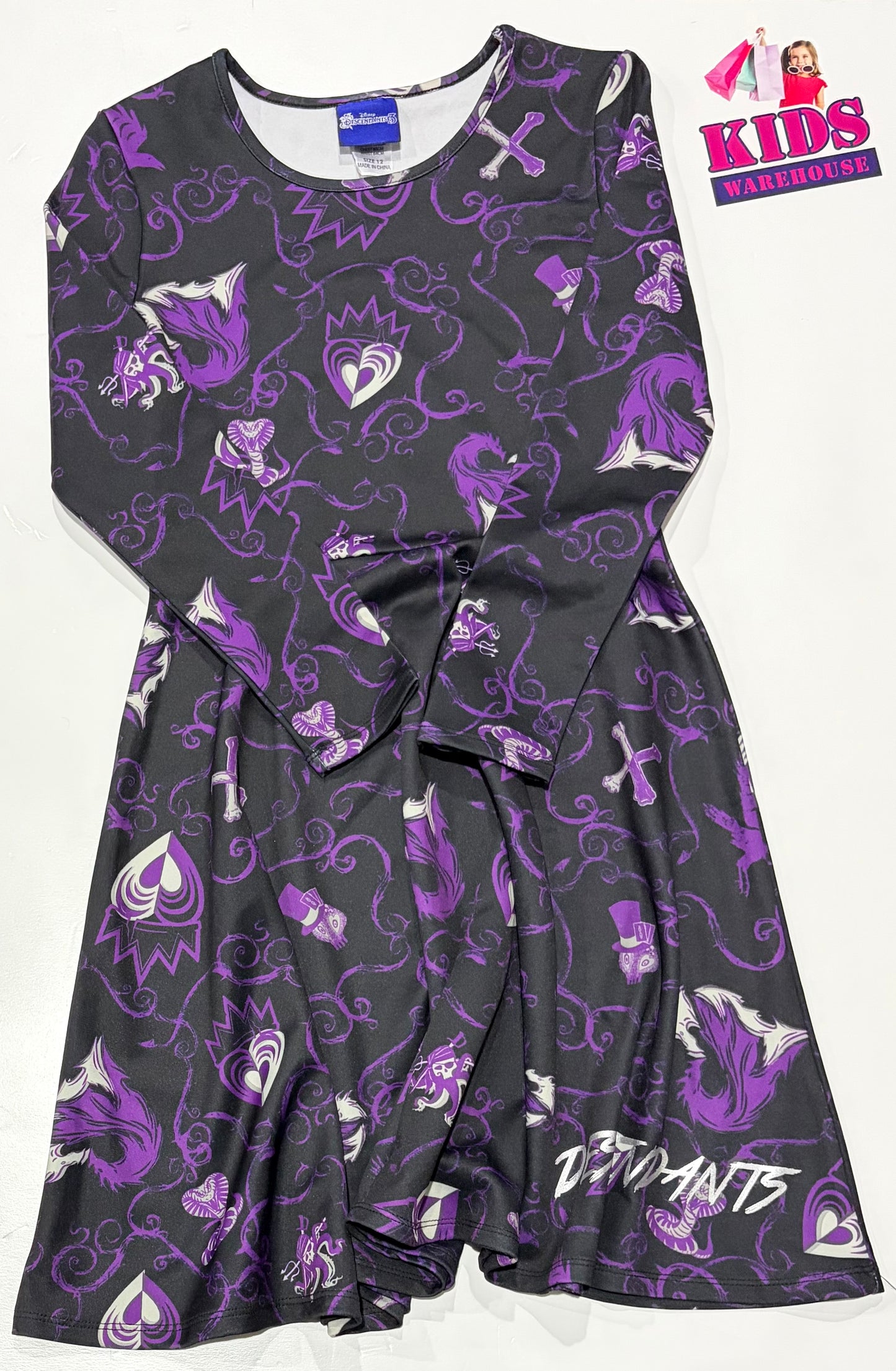 Disney Descendants 3 Black, Purple Dress Size 12