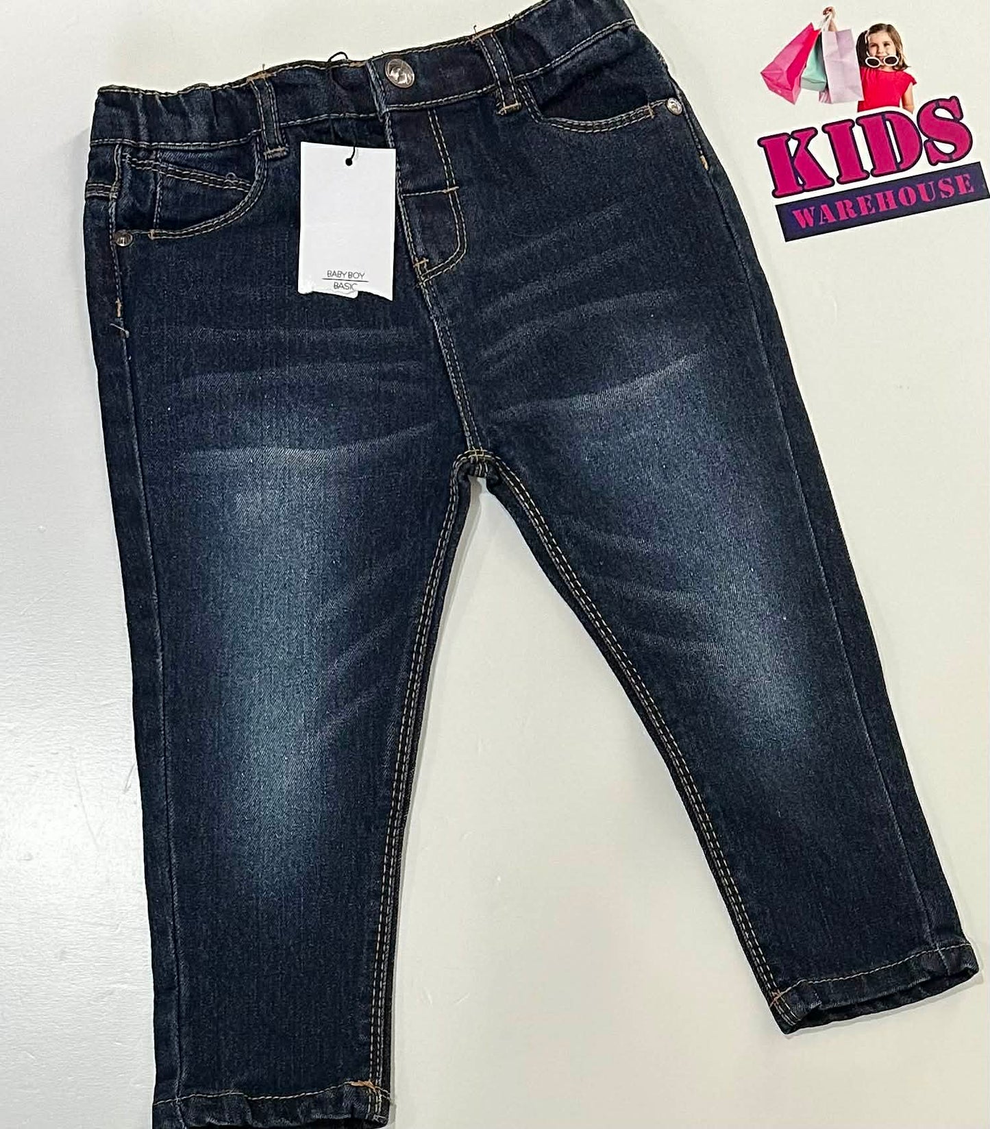 New Baby Boy Dark Blue Jean Pants Size 2