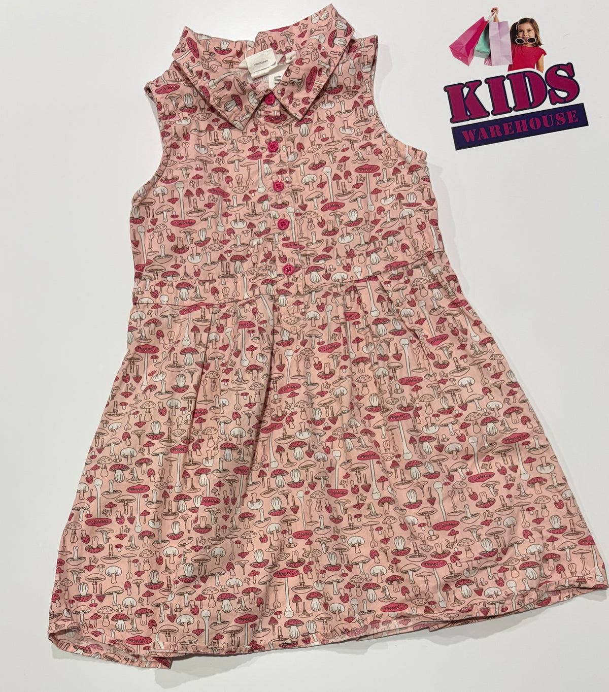 Milkshake Pink, Mushroom Print Dress Size 6