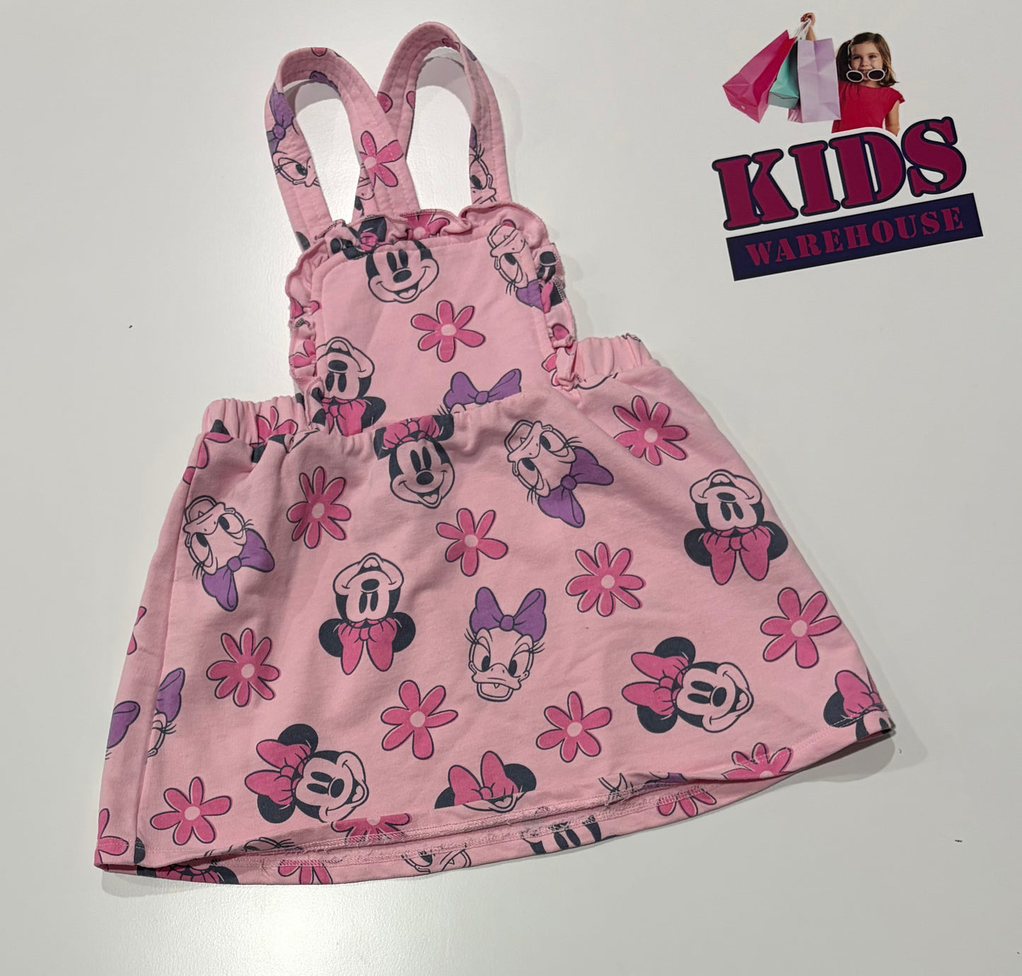 Disney Pink, Minnie & Daisy Print Dress Size 2