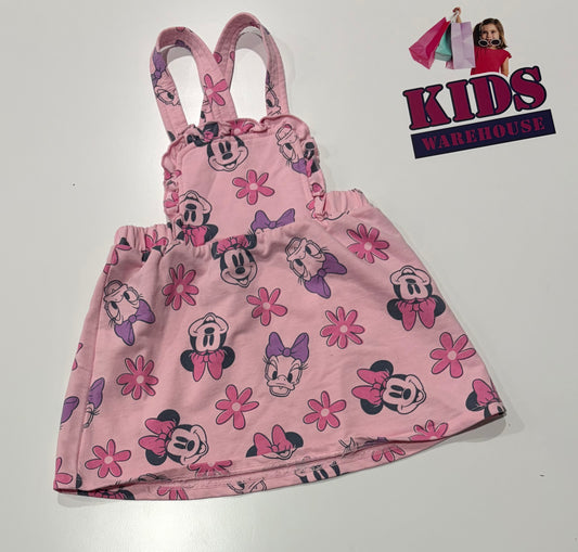 Disney Pink, Minnie & Daisy Print Dress Size 2