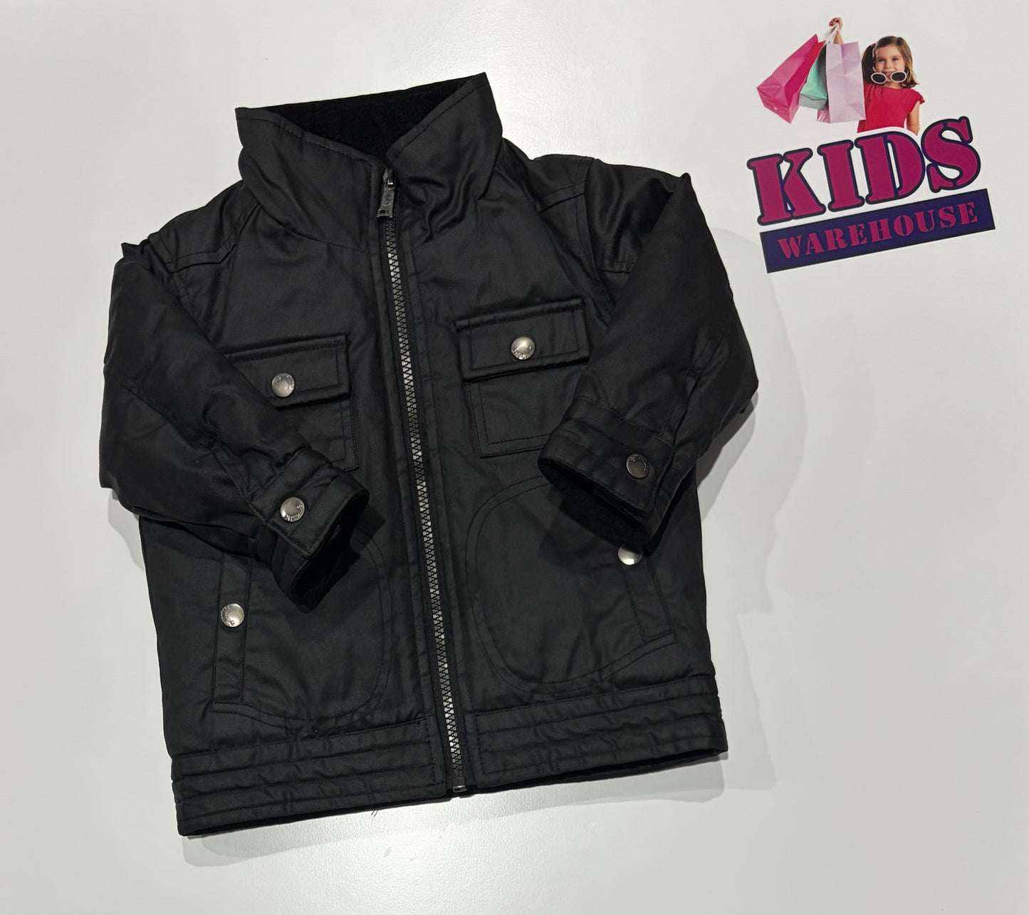 Pumpkin Patch Black, Rain Jacket Size 1