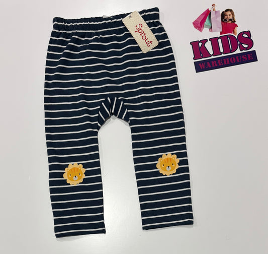 Not Used Sprout Navy, White Stripe Pants Size 1