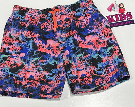 Speedo Black, Pink & Blue Swim Shorts Size 12