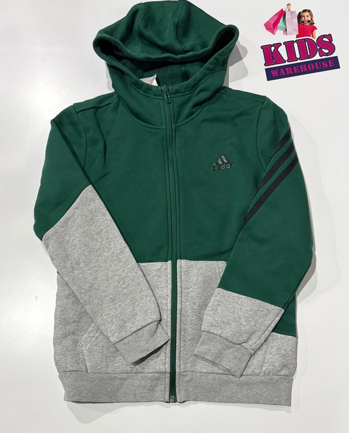 Adidas Green, Grey Jumper Size 16